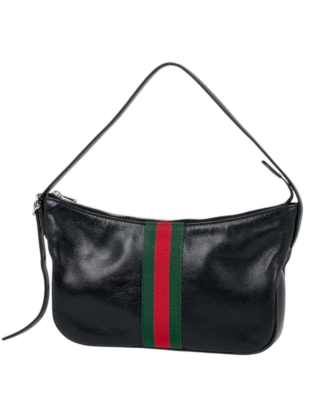 Gucci Lunetta Small Cross Belt Bag Leather Black